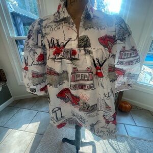 Stylish Graphic Print Blouse